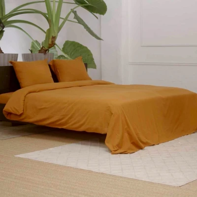 Afbeelding van Dekbedovertrek Kayori Nagano Bruin Flanel 260 x 200 / 220 cm Extra Breed