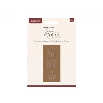 Afbeelding van CC Tea&amp;Coffee Mini Collection 2D Embossingfolder 2.75x5.75 I Love you a Latte