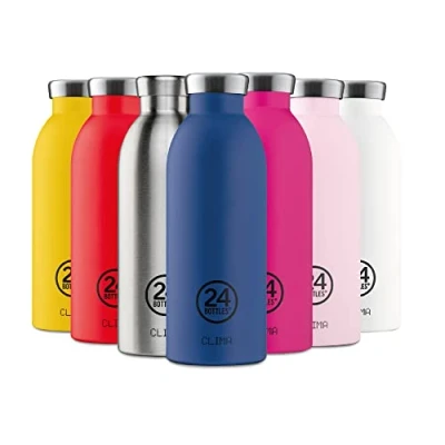 Afbeelding van Thermosfles Wit Ice White 850 Ml RVS 24Bottles Basic Collection 8,4 X 25 Cm