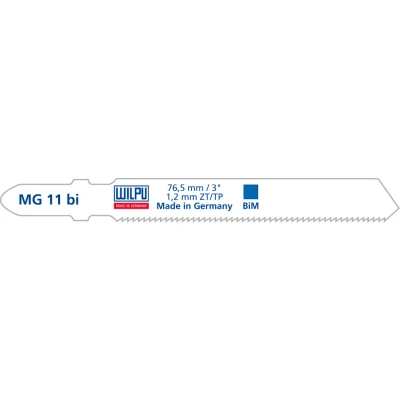 Afbeelding van Wilpu MG 11 bi decoupeerzaagblad metaal en roestvaststaal (25 stuks)