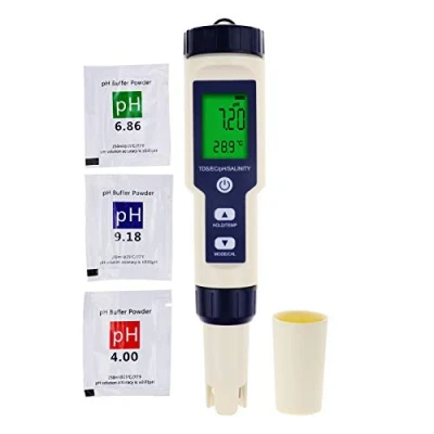 Afbeelding van DANOPLUS Digitale TDS Meter, Professioneel 2 in 1 TDS, EC Temperatuur Waterkwaliteit Tester, Ideale ppm meter voor Water, Aquariums, enz. (pH/TDS/EC/Temp/Saliniteit)
