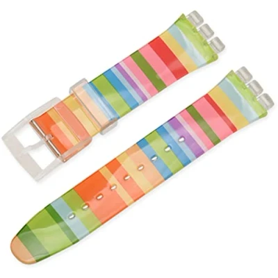 Afbeelding van BBZ 17 mm siliconen band compatibel met Swatch horlogeband