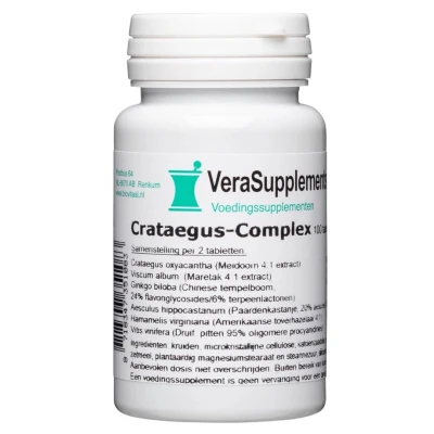 Afbeelding van VeraSupplements Crataegus Complex Tabletten 100TB