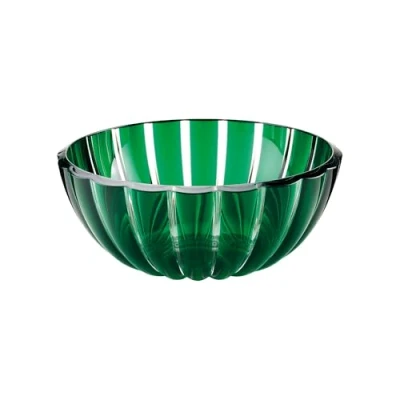 Afbeelding van Guzzini Saladekom, slakom, XL, 30 cm, rond, rolkraagpullover 29690369, transparant, smaragdgroen, biologische kunststof, 4900 cc, vaatwasser