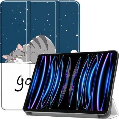 Afbeelding van Case2go Tablet hoes geschikt voor Apple iPad Pro 11 (2024) Tri fold Auto/Wake functie Goodnight