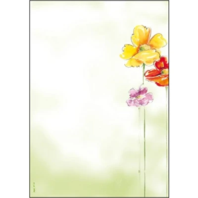 Afbeelding van Designpapier Sigel A4 90grs pak a 50 vel Spring Flowers