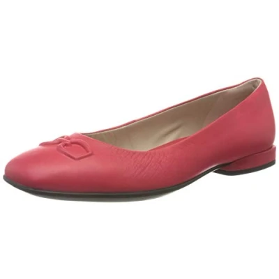 Afbeelding van ECCO Anine Squared Ballet Flat voor dames, Rood Hibiscus, 40 EU
