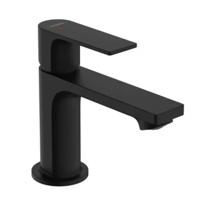 Afbeelding van Hansgrohe rebris e eengreeps wastafelkraan 80 coolstart met pop up trekwaste mat zwart 72553670