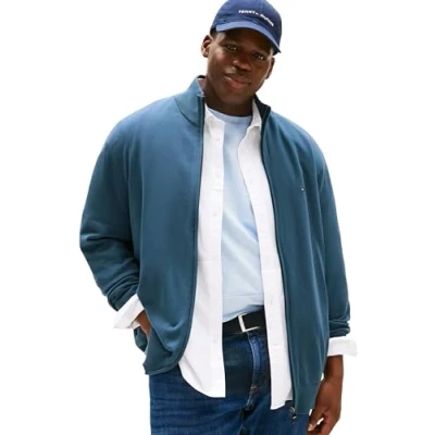 Afbeelding van Tommy Hilfiger Trui met ritssluiting voor heren, Blauw (Egeïsche Zee), 4XL grote maten