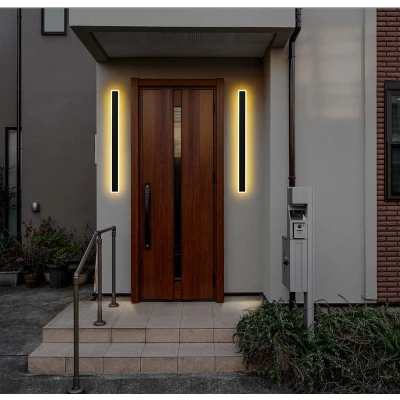 Afbeelding van V TAC VT 11117 B Moderne LED Wandlamp IP65 Zwarte Behuizing 17 Watt 2160 Lumen 3000K