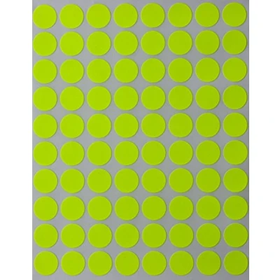 Afbeelding van Kleurcodering, etiketten, neon geel, 13 mm, ronde stickers, 1,3 cm plakpunten, 1200 stuks Royal Green