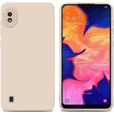 Afbeelding van Cadorabo Hoesje geschikt voor Samsung Galaxy A10 in Fluid CREAM Beschermhoes gemaakt van flexibel TPU silicone Cover Case