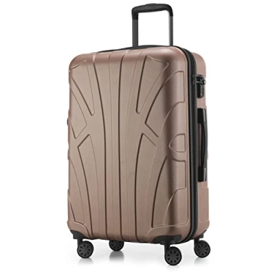 Afbeelding van Suitline harde koffer trolley check in bagage, TSA, 66 cm, ca. 58 liter, 100% ABS mat goud
