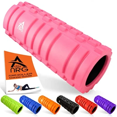 Afbeelding van ActivNRG Fitnessschuimroller voor diepe weefselspiermassage, triggerpunt, spiertherapie (roze)