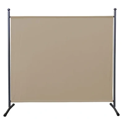 Afbeelding van Paravent, 180 x 178 cm, stof, ruimteverdeler, groot, tuin, scheidingswand, balkon, inkijkbescherming, wit