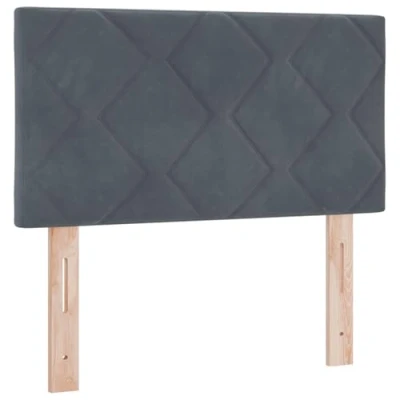 Afbeelding van vidaXL Hoofdbord Diamant Blokken Ontwerp Donkergrijs 80 cm Fluweel