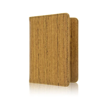 Afbeelding van Autopapieren Hoes / 10,5 x 14cm Kentekenbewijs Mapje V1 Houtpatroon Bruin