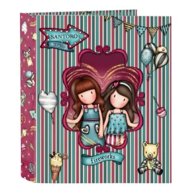 Afbeelding van Ringmap Gorjuss Fireworks Kastanjebruin A4 (27 x 33 6 cm)
