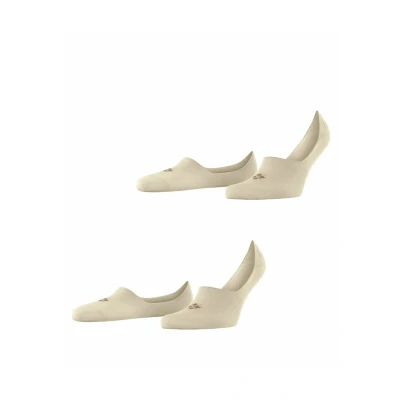 Afbeelding van Burlington Everyday 2 Pack onzichtbare antislip kousenvoetjes katoen multipack footies heren beige Maat 39 40