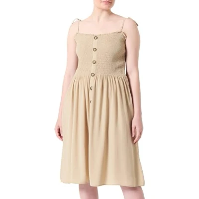 Afbeelding van ONLY Vrouwelijke jurk gesmokt, beige, 40