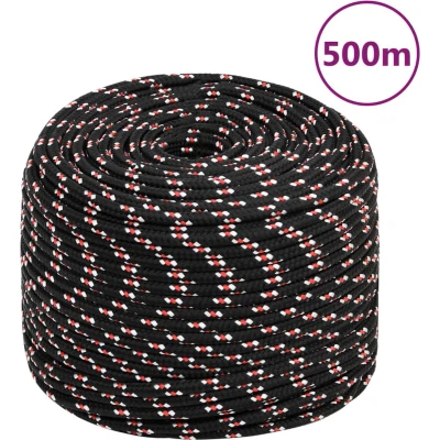 Afbeelding van vidaXL Boot touw 10 mm 500 m polypropyleen zwart