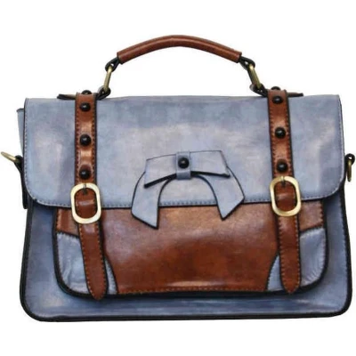 Afbeelding van Dancing Days Buckle with Bow Retro Handtas Blauw