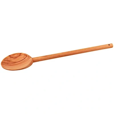 Afbeelding van Fackelmann Kooklepel rond 30 cm OLIVE, houten lepel, design keukenhulp van olijfhout, robuust en met een onmiskenbare nerf (kleur: bruin), hoeveelheid: 1 stuk