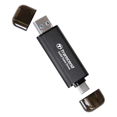 Afbeelding van Transcend Externe SSD harde schijf, draagbaar, USB C &amp; A 2 TB ESD310C 10Gbps TS2TESD310C