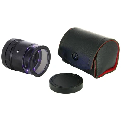 Afbeelding van Ideal Tek LE.003UV.ITU 10X Lupe mit mm Skala, 8 UV LED Vergrootglas Met verlichting Vergrotingsfactor: 10 x Lensgro