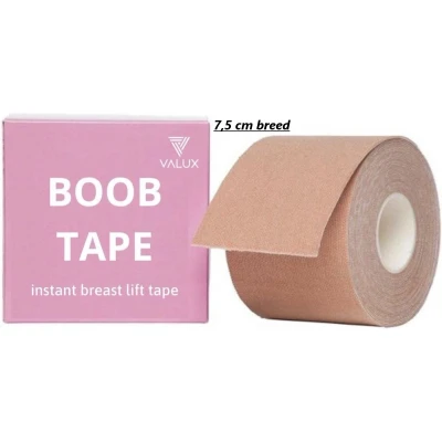 Afbeelding van Boob Tape set 7,5 cm breed 5 meter lang Push Up Bra Fashion BH Plak accessoire