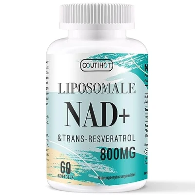 Afbeelding van Liposomaal NAD+ met trans resveratrol supplement Hooggedoseerd 800 mg per portie Een veelzijdig en neutraal anti aging eigenschappen (60 Count)