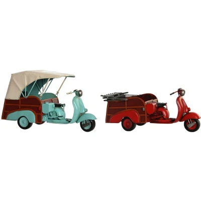 Afbeelding van Decoratieve figuren DKD Home Decor Blauw Rood Vintage 38 x 16 22 cm (2 Stuks)