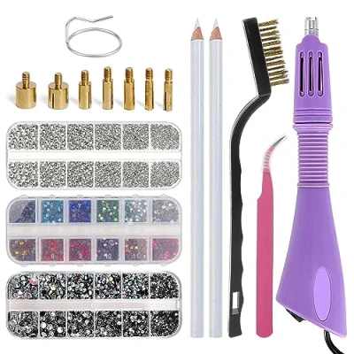 Afbeelding van hotfix applicator, applicator met strassteentjes, strass, strass voor doe het zelf creatie