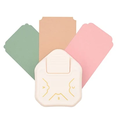 Afbeelding van Vaessen Creative 2137 091 3 in 1 hoekpons, stans, decoratief, scrapbook accessoires, stansen voor doe het zelfprojecten, scrapbooking, papercraft en kaarten knutselen, gelegeerd staal, aluminium