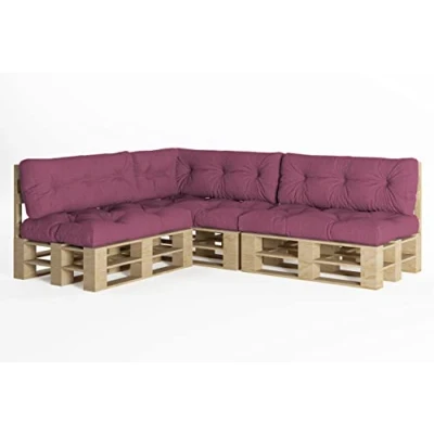 Afbeelding van Chilly Pilley Pallet Pad Foam Vlokken Kussen Meubel Bank Rugleuning Zitkussen Zijkussen Set (Set Van 7 Paars)