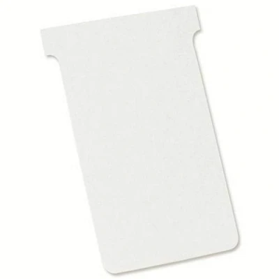 Afbeelding van Nobo Kaartbord accessoires T kaarten in blisterverpakking, maat 3, 100 stuks, wit