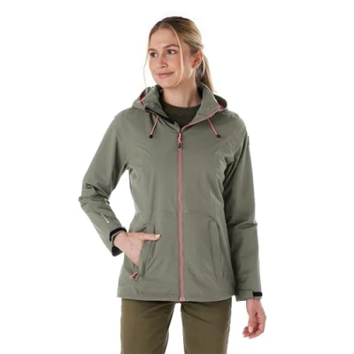 Afbeelding van killtec dames Regenjas/functionele jas waterdicht met capuchon Damen Regenjacke OOKS 1, helloliv, 36, 43767 000