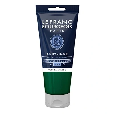 Afbeelding van Lefranc Bourgeois 300470 fijne acrylverf, hoog gepigmenteerd, goede dekking, romige homogene textuur 80ml tube, Viridian