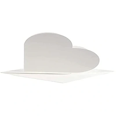 Afbeelding van Creativ Company CC Kaarten &amp; Enveloppen Hart 12,5x12,5 cm Off white 10 stuks