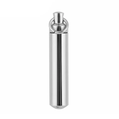 Afbeelding van Fako Bijoux® Ketting Ashanger / Assieraad Koker Medium 9x49mm Zilverkleurig