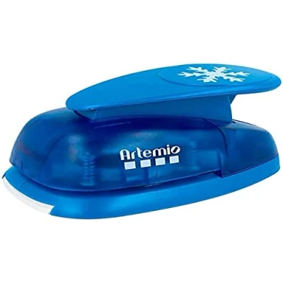 Afbeelding van 5 cm grote Artemio motiefpons, sneeuwvlok, blauw