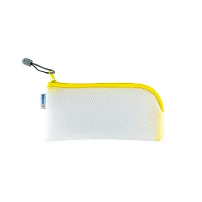 Afbeelding van HERMA 20005 Reisetui met ritssluiting, transparant geel, kleine afsluitbare zichttas rits, toilettas voor mobiele telefoon, oplaadkabel, cosmetica, pennen, sleutels