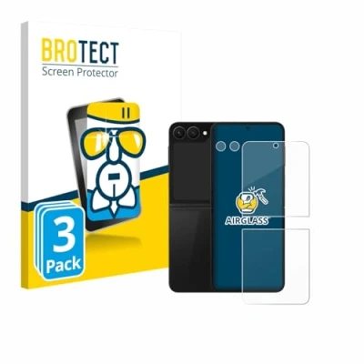 Afbeelding van BROTECT Screenprotector voor Samsung Galaxy Z Flip 7 FE (Voor+Camera) Folie Beschermfolie Beschermglas transparant (3 Stuks)