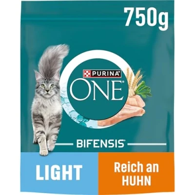 Afbeelding van PURINA ONE BIFENSIS Light Kattenvoer, droog, rijk aan kip, verpakking van 6 stuks (6 x 750 g)