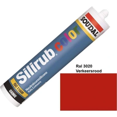 Afbeelding van Soudal Silirub Color 300ml RAL 3020 (verkeersrood)