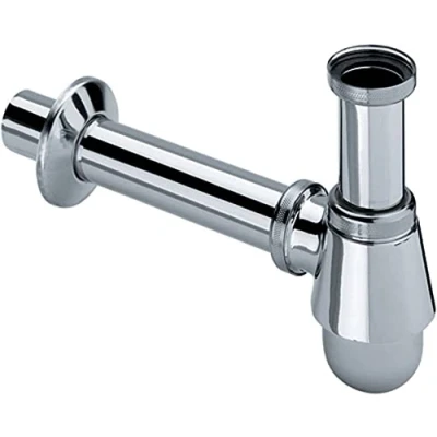 Afbeelding van Viega bidetbekersifon met muurb./rozet 1.1/4&quot; x 32 mm messing chroom