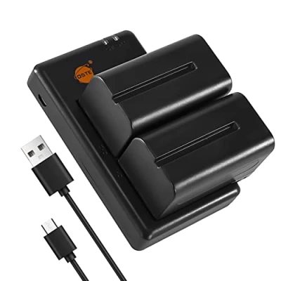 Afbeelding van DSTE 2 stuks NP F730 F750 F770(5000mAh/7.4V) batterijlader compatibel met Sony CCD SC5, DCR TRV820K, SC65, TRV9, TRV82, TRV900, TR3000, TRV855 VX2. 00,CCD TR3300