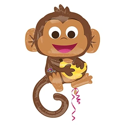 Afbeelding van Amscan Folieballon Happy Monkey 63 cm x 91