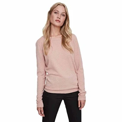 Afbeelding van Vero Moda Vmcare Structure LS Oneck GA NOOS Trui, Dames, Maat: XXL, Misty rose