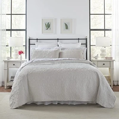 Afbeelding van Laura Ashley Felicity Quilt Set, Wit, Full/Queen